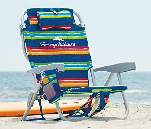 Tommy Bahama 2020 Backpack Cooler Chair - Green Strips