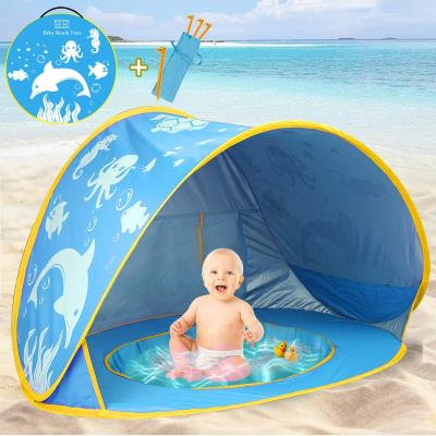 TURNMEON Baby Beach Tent with Pool - Easy Fold Up & Pop Up Baby Tent